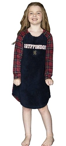 Harry Potter Gryffindor Girls Long Sleeve Plush Nightgown Kids size 4/5 - Picture 3 of 12