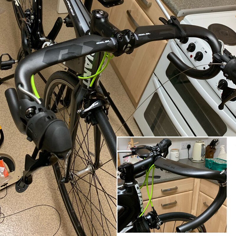 Road Bicycle Drop Bar Carbon Fiber 31.8 Bike Handlebar Internal Routing ...