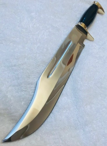 18” CROCODILE DUNDEE HANDMADE D2 TOOL STEEL HUNTING BOWIE KNIFE HIGH POLISH - Picture 3 of 9