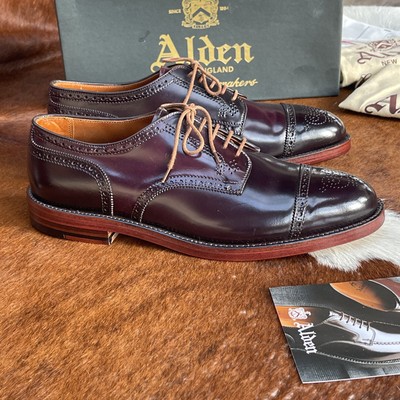 Shell Cordovan Medallion Tip Blucher Shoe