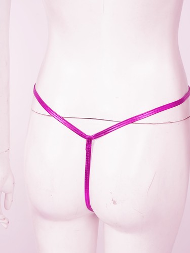 Damen Brasilianisch Glänzend Metallic Neckholder Dessous Micro Tanga Bikini Set Badeanzug - Bild 108 von 128