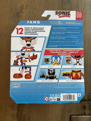 Jakks Sonic The Hedgehog FANG 4" Inch Figure 2024 In Hand - Picture 2 of 2