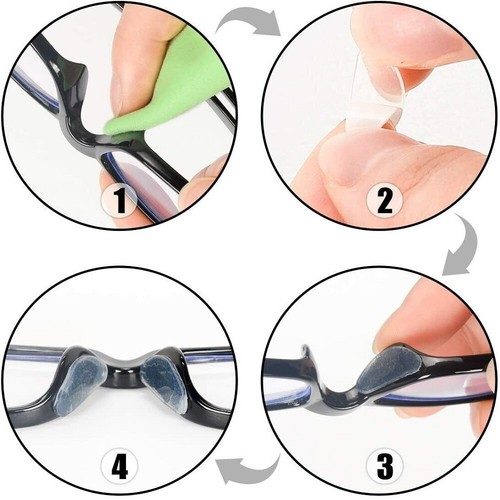 20 Paare Nasenpads für Brillen Selbstklebend Rutschfeste Brille Nasenpads, Nasen - Picture 13 of 26