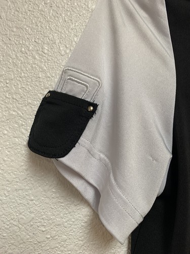 JAMIE SADOCK Hugger Short Sleeve 1/3 Zip Golf Shirt Black/White Sz P - Picture 5 of 8