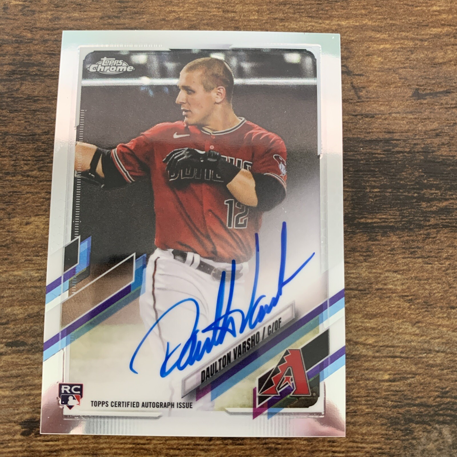 2021 Topps Chrome Rookie Autograph Daulton Varsho RC Auto