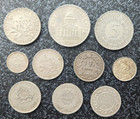 WORLD COINS SILVER - LOT OF 10 SILVER COINS VARIOUS COUNTRIES REF: U8.