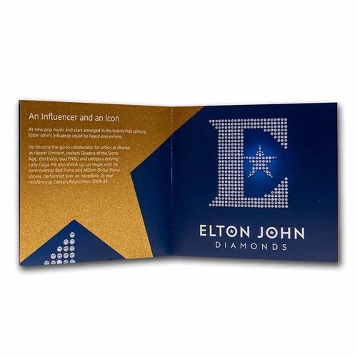 ELTON JOHN Music Legends 5 Oz Silver Coin 10 Pounds United Kingdom 2020 - Picture 5 of 6