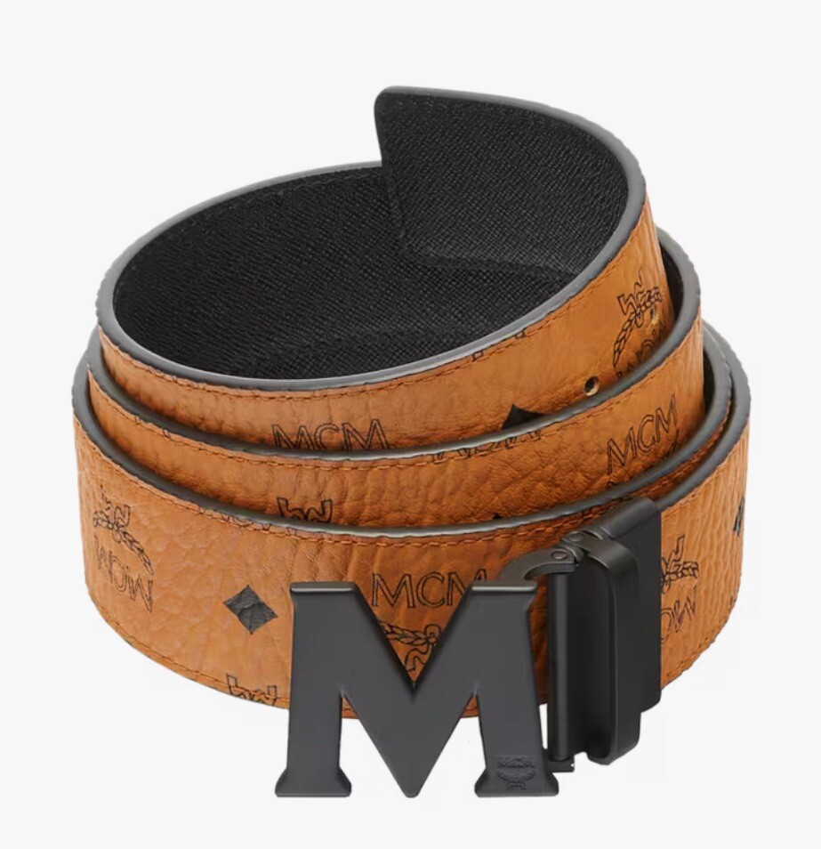 MCM CLAUS M REVERSIBLE BELT IN VISETOS MSRP $350
