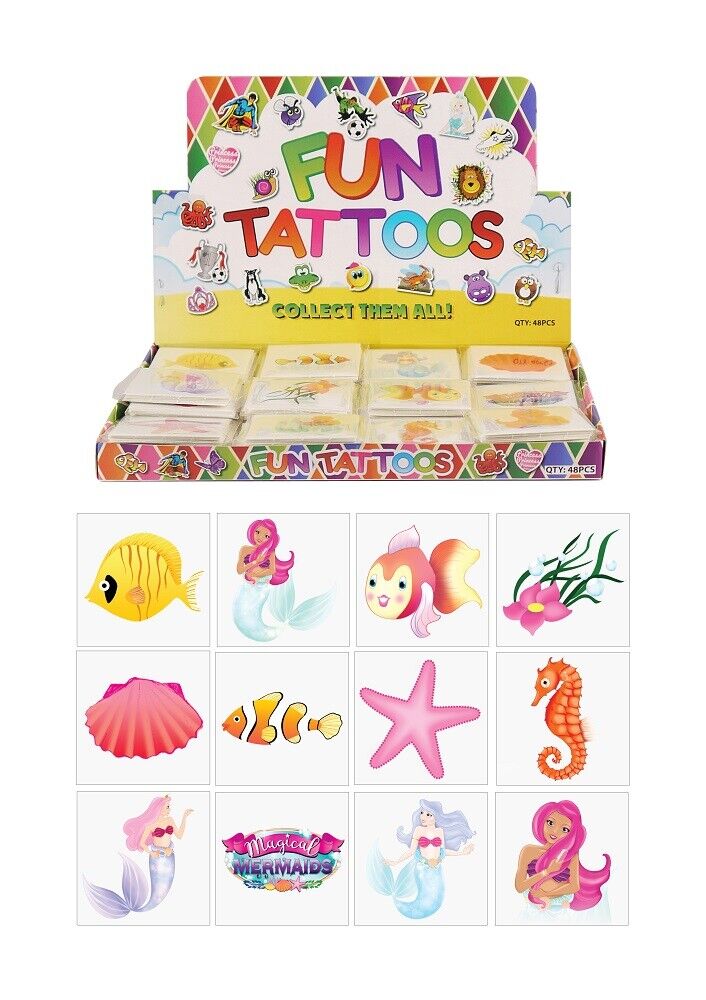 12 Mermaid Temporary Tattoos - Pinata Toy Loot/Party Bag Fillers Childrens/Kids 5026619513163 | eBay 12 Mermaid Temporary Tattoos - Pinata Toy Loot/Party Bag Fillers Childrens/Kids 5026619513163 | eBay