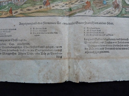 Holzschnitt aus Seb. Münster Cosmographia 1592 - Frankfurt an der Oder - Bild 6 von 9