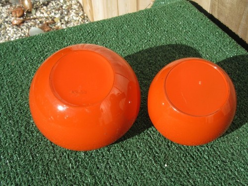 2er Set Laurids Lønborg Melamin Apfel Behälter Boxen MCM Space Age Orange - Bild 7 von 9