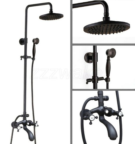 Set rubinetto doccia a pioggia 8" ottone sfregato ad olio rubinetto miscelatore vasca da bagno Zhg115 - Foto 7 di 7