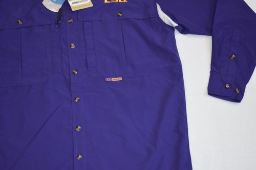 Drake LSU Tigers Vented Long Sleeve Wingshooter's Shirt SD-LSU-2610-PUR Men's S - Picture 3 of 4