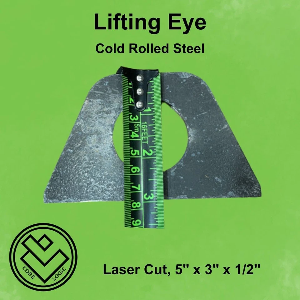 Weld On Lifting Eye -5"x3"x1/2" Steel Lifting point, Cold Rolled Steel, - Image 2 of 3