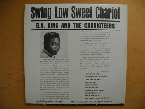 B.B. KING & THE CHARIOTEERS Swing Low Sweet Chariot LP 1970 US VG+ - Imagen 2 de 2