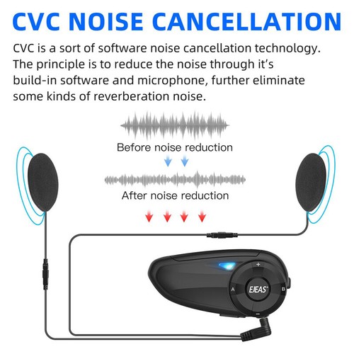 2 PCS Ejeas Q7 Motorcycle Helmet Headset Intercom 7 Rider Interphone Bluetooth 5 - Picture 13 of 20