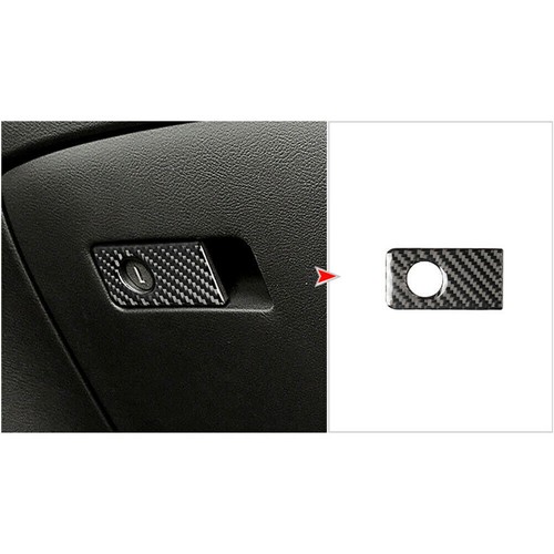 For Infiniti Q50 Q60 2014-2019 Carbon Fiber Glove Box Handle Panel Cover Trim - Foto 2 di 5