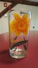 Daffodils Peanut Butter Glass Glasses Drinking Kitchen Mauzy 52-6 Exc. cond.