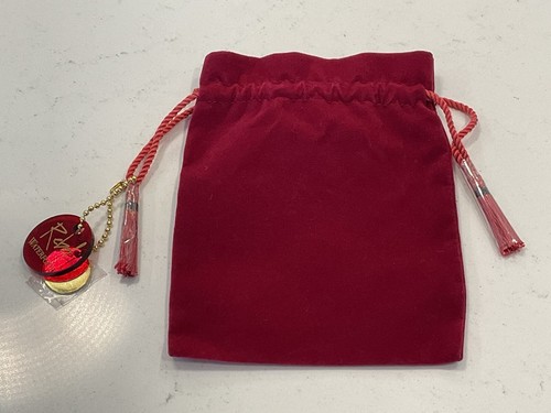 WATERFORD “Rebel” Cranberry-Red Drawstring Jewelry Pouch. 4.5”x5.75”. NEW. - Picture 2 of 5