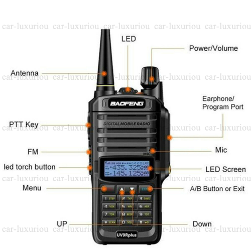 2X Baofeng UV-9R PLUS VH/UHF DUAL BAND WALKIE TALKIE LANGE REICHWEITE UKW ZWEI WEGE RADIO - Bild 15 von 22