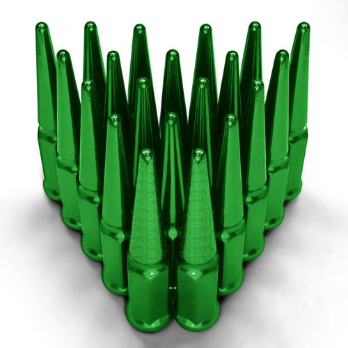 20pc - 4.5" Spike Lug Nuts 12x1.5 fit Sonoma Jimmy GTO Firebird G5 GREEN 5GR3 - Picture 5 of 10