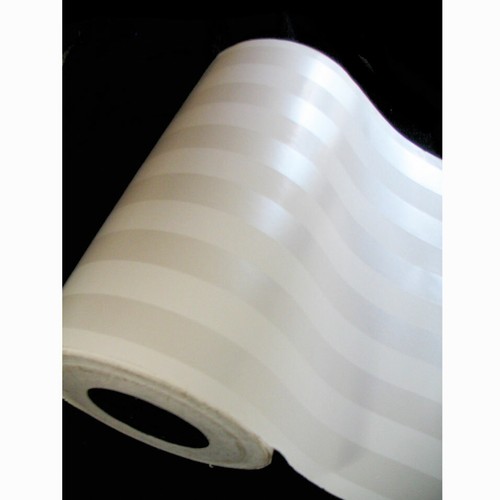 New White on White Stripe Wrapping Paper 12" Wide Running 3 Yards / 9' Lengths - 第 1/4 張圖片