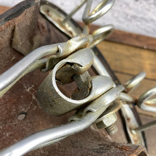 Vintage Brooks B72 Seat Saddle Klunker 4 Rail Clamp Leather Cracks PARTS A9 - Picture 17 of 23