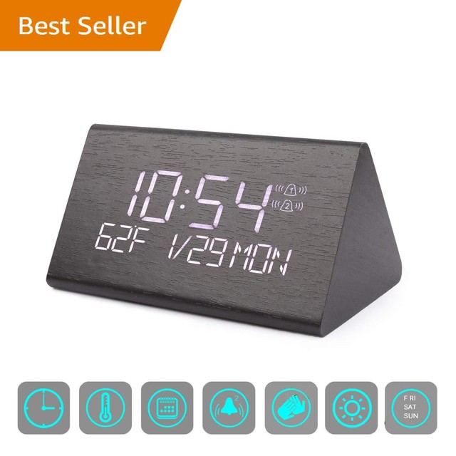 Alarm Clock Brightness Control Arm Designs Digital Alarm Clock Adjule Brightness Control Desk Wooden