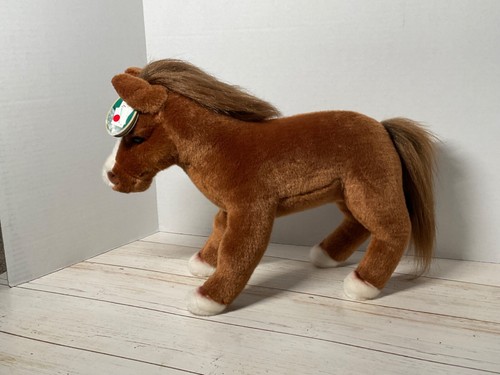 The Bearington Collection Blaze Horse Plush Stuffed Animal Standing Brown Pony - Picture 1 of 11