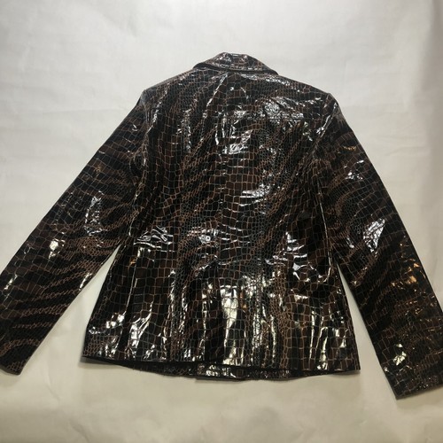 Berek 2 leather Snakeskin Pattern brown leather blazer jacket 1009 - Picture 13 of 17