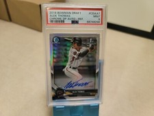 2018 1st Bowman Chrome ALEK THOMAS Refractor /499 Auto Prospect Rookie PSA 9