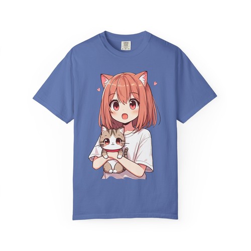 Cute Cat Anime T-Shirt | Aesthetic Unisex Tee for Pet Lovers | Kawaii Gift - Picture 34 of 61