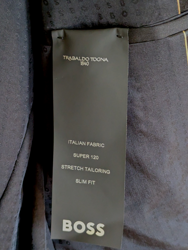 HUGO BOSS H-Huge 100% Virgin Wool Black Tuxedo JACKET, Size 36 S - Picture 7 of 10