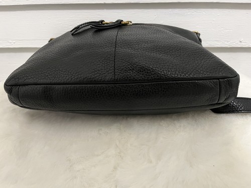 Fossil Black Crossbody Bag Pebbled Leather with Adjustable Strap - Picture 6 of 9