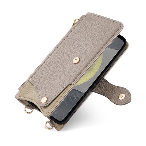 For Samsung Galaxy S25 S24 S23 S22 FE Crossbody Leather Zipper Wallet Phone Case - Picture 41 of 92