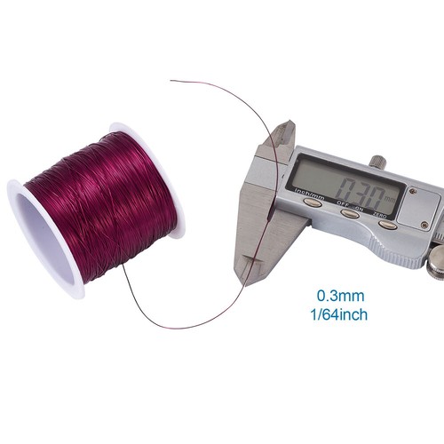 1 rollo alambre de cuentas de cobre 0,3 mm 0,5 mm 0,6 mm collar de joyería artesanal cuerda de alambre - Imagen 54 de 76
