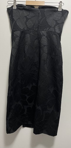 NWT J. Crew Collection strapless sheath dress in leaflet jacquard Black Size 2 - Picture 2 of 11