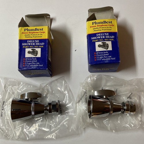 2 Stück - Jones Stephens S01-008 Verchromt Deluxe Duschkopf - Bild 1 von 4