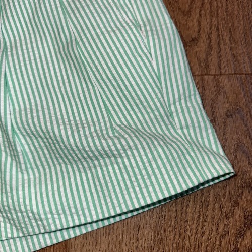 NEW J.Crew Shorts Womens 0 Seersucker Striped Green J Crew NWT - Picture 3 of 8