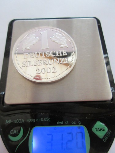 Silbermünze 1 oz 999 Feinsilber PP 1 Deutsche Silberunze, 2002 und 2003 - Bild 5 von 6