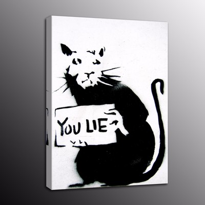 BANKSY PUNK GRAFFITI STREET CANVAS PRINT ART
