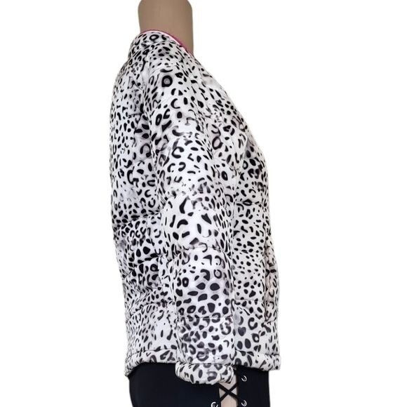 ZeroXposur Leopard Black White Jacket 10/12 Winter Fall ZeroXposur Leopard Black White Jacket 10/12 Winter Fall