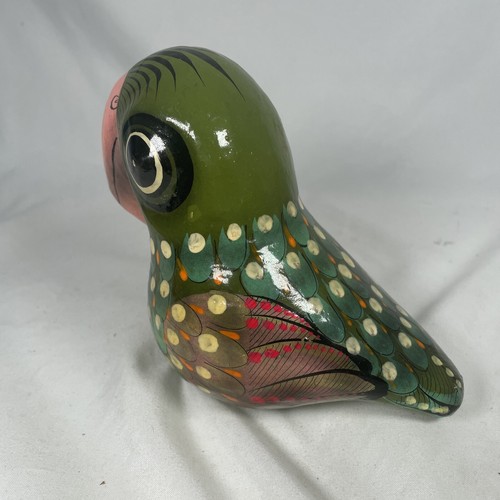 Mexico Mateo's Paper mache Small  Parrot signed - Imagen 2 de 8