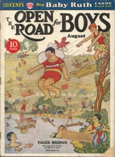 THE OPEN ROAD FOR BOYS - August 1933 - RAYMOND LUFKIN COVER & INTERIOR ART, more