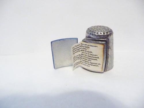 FINGERHUT VINTAGE ZINN STEPHEN FROST "HEILIGE BIBEL" MIT HANDBEMALTER TÜR ÖFFNET SICH FÜR... - Bild 3 von 7