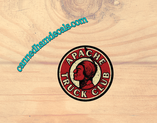 Apache Truck & Trailer Club Vintage Travel Trailer Reproductio Canned Ham Decals - Picture 2 of 3