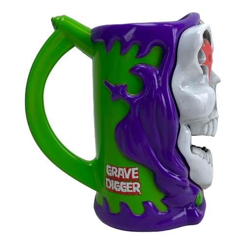 MONSTER JAM GRAVE DIGGER 6" LIGHT UP SKULL MUG/CUP WITH HANDLE MONSTER TRUCK - Picture 3 of 10