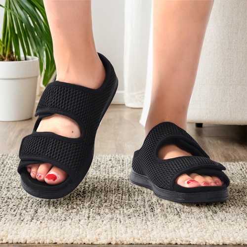 Unisex Diabetic Shoes Extra Wide Diabetic Slippers for Swollen Feet Adjustable - Picture 5 of 14