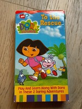 Vintage Dora The Explorer "To The Rescue" VHS Tape Nickelodeon Nick Jr Kids boot