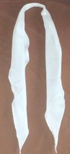Western Show Square Dance Cowboy Scarf Tie White Made In The USA NEW